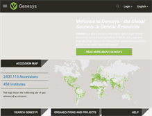 Tablet Screenshot of genesys-pgr.org